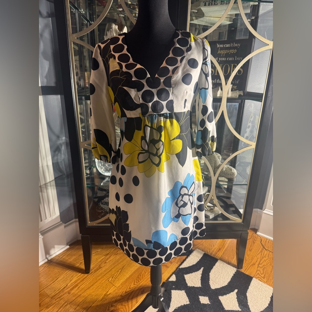 Nine West Polka Dot Floral Fun Dress